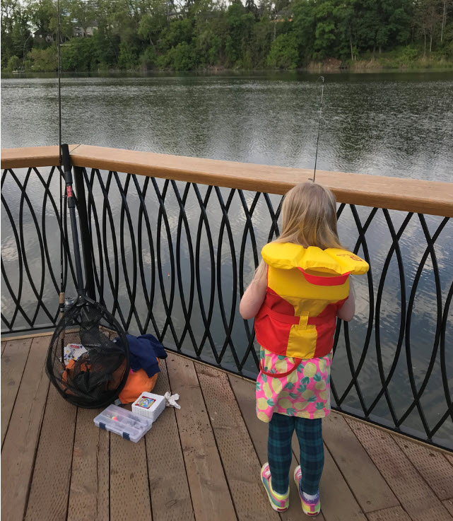 Fishing off the dock, Toronto